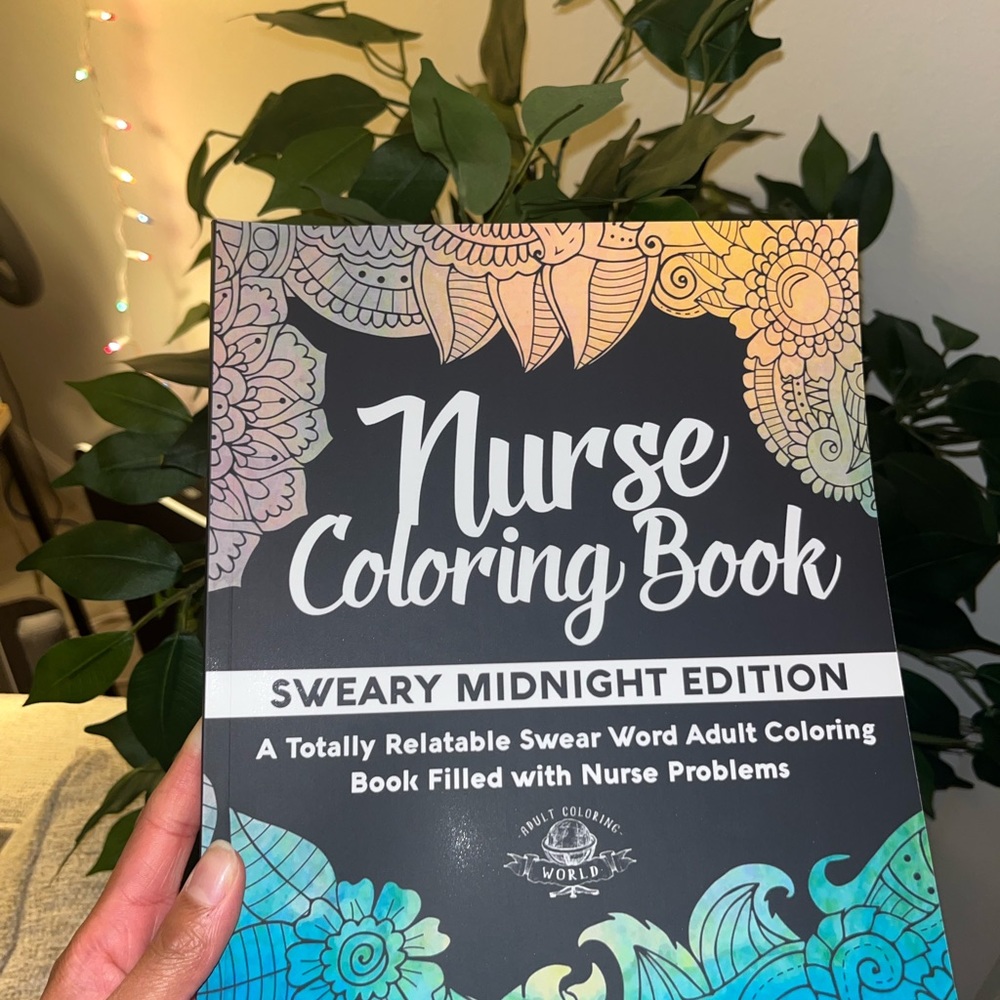 Nurse coloring book sweary midnight edition, brand new